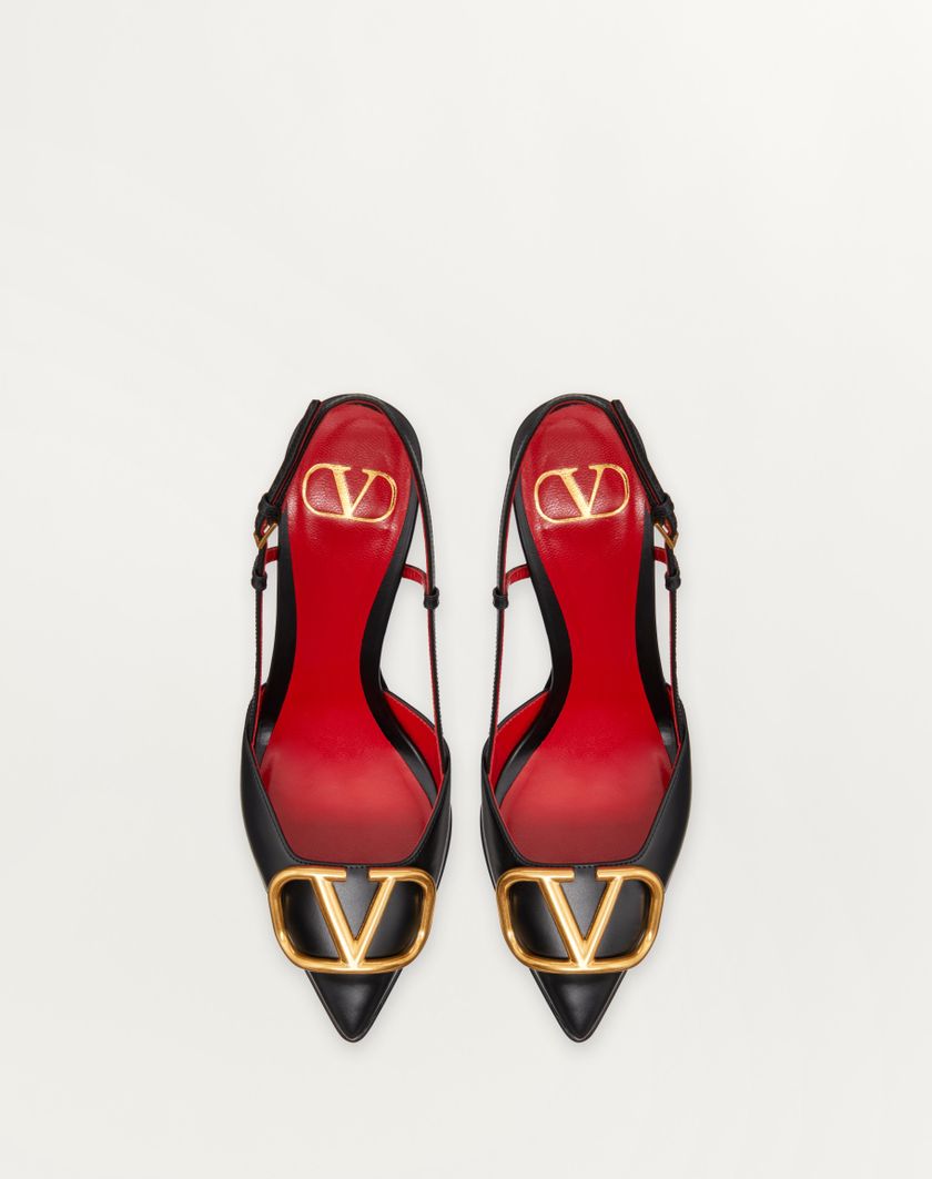 VLOGO SIGNATURE CALFSKIN SLINGBACK PLATFORM PUMP 120MM - Image 4